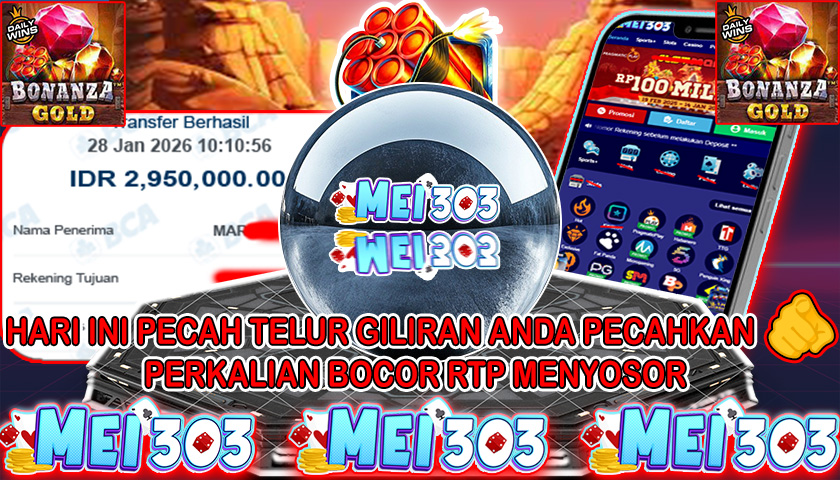 MEI303 BUKTI JACKPOT BONANZA GOLD – Rp 2.950.000 LUNAS!