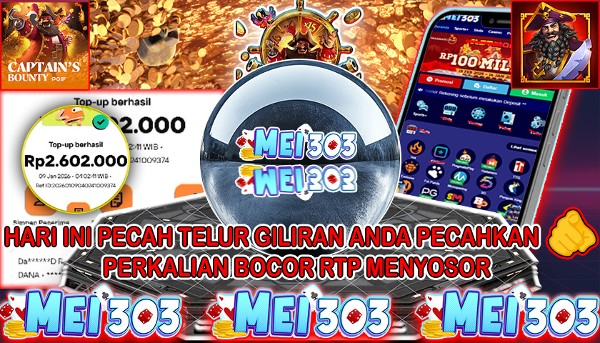 MEI303 BUKTI JACKPOT CAPTAIN’S BOUNTY – Rp 2.602.000 LUNAS!