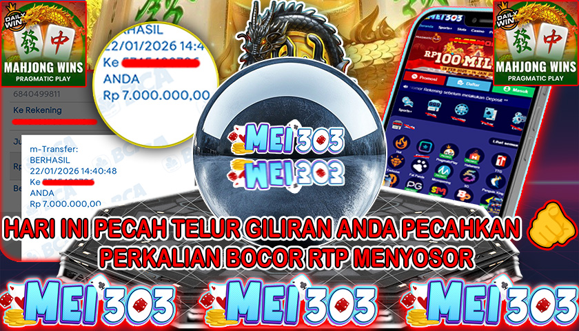 MEI303 BUKTI JACKPOT MAHJONG WINS 3 BLACK SCATTER – Rp 7.000.000 LUNAS!