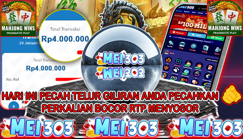 MEI303 BUKTI JACKPOT MAHJONG WINS 3 BLACK SCATTER – Rp 4.000.000 LUNAS!