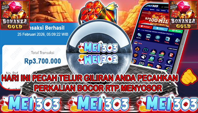 MEI303 BUKTI JACKPOT BONANZA GOLD – Rp 3.700.000 LUNAS!