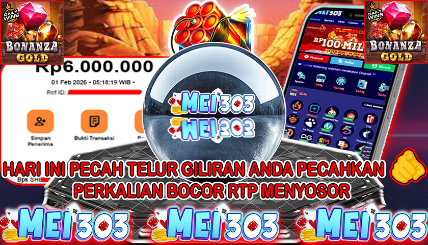 MEI303 BUKTI JACKPOT BONANZA GOLD – Rp 6.000.000 LUNAS!