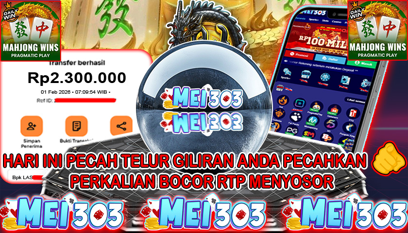 MEI303 BUKTI JACKPOT MAHJONG WINS 3 BLACK SCATTER – Rp 2.300.000 LUNAS!
