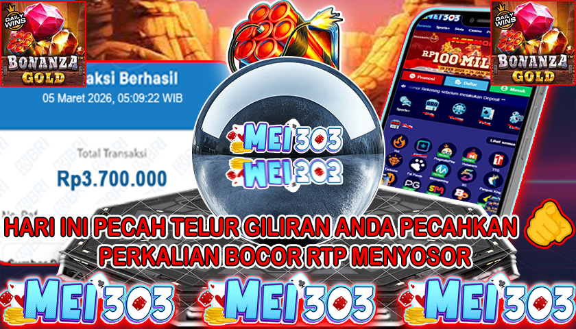 MEI303 BUKTI JACKPOT BONANZA GOLD – Rp 3.700.000 LUNAS!