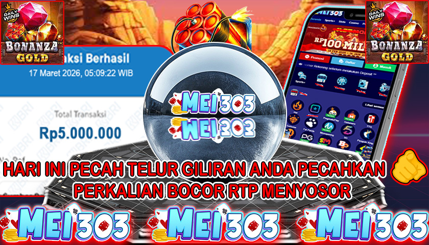 MEI303 BUKTI JACKPOT BONANZA GOLD – Rp 5.000.000 LUNAS!