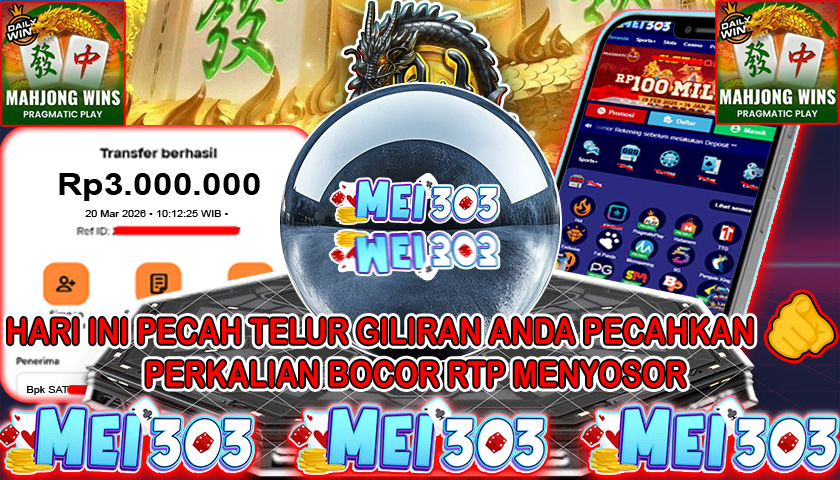 MEI303 BUKTI JACKPOT MAHJONG WINS 3 BLACK SCATTER – Rp 3.000.000 LUNAS!