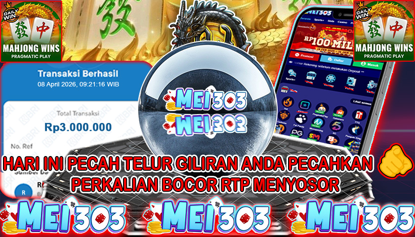 MEI303 BUKTI JACKPOT MAHJONG WINS 3 BLACK SCATTER – Rp 3.000.000 LUNAS!