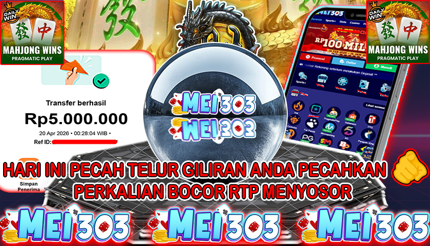 MEI303 BUKTI JACKPOT MAHJONG WINS 3 BLACK SCATTER – Rp 5.000.000 LUNAS!