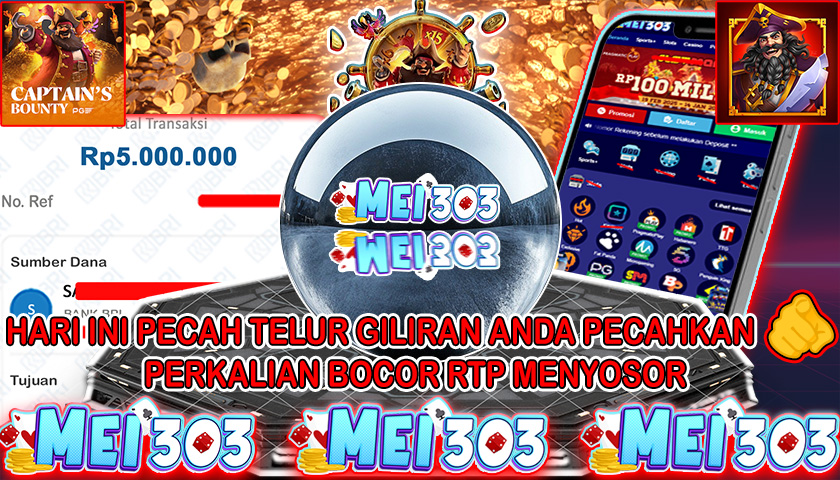 MEI303 BUKTI JACKPOT CAPTAIN’S BOUNTY – Rp 5.000.000 LUNAS!