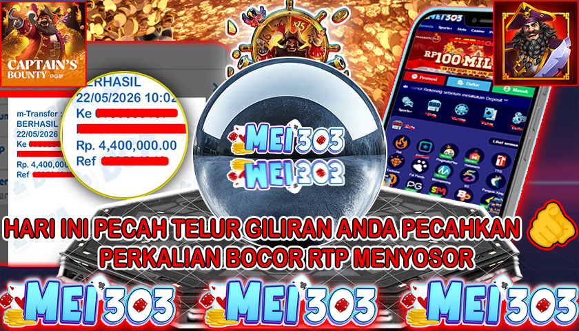 MEI303 BUKTI JACKPOT CAPTAIN’S BOUNTY – Rp 4.400.000 LUNAS!