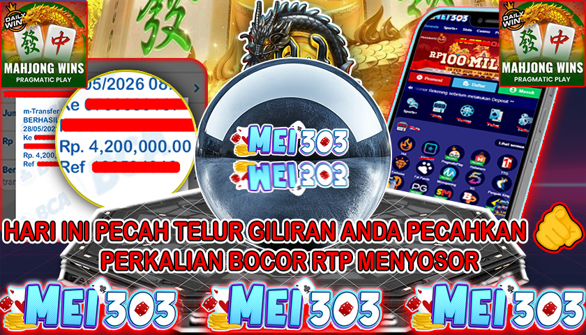 MEI303 BUKTI JACKPOT MAHJONG WINS 3 BLACK SCATTER – Rp 4.200.000 LUNAS!